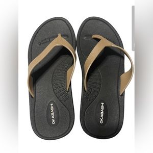 Women’s Okabashi Flip Flop Sandals Sz M 8 Black NEW Made in USA